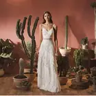 2021 богемное свадебное платье на бретелях-спагетти, женское свадебное платье до пола, великолепные платья принцессы