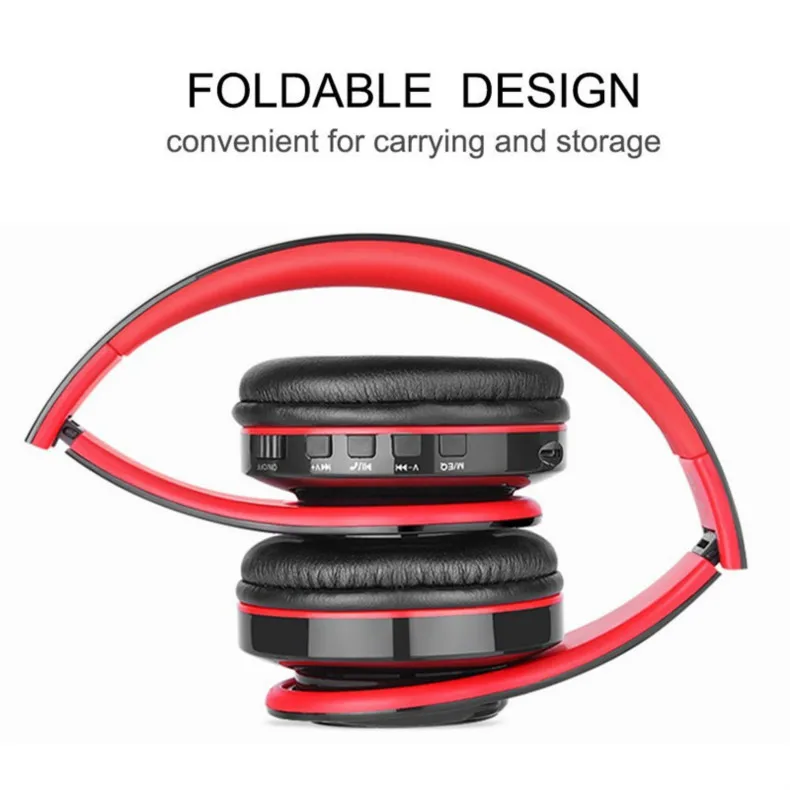 ZROD Bluetooth гарнитура складные регулируемые беспроводные наушники светодиодный