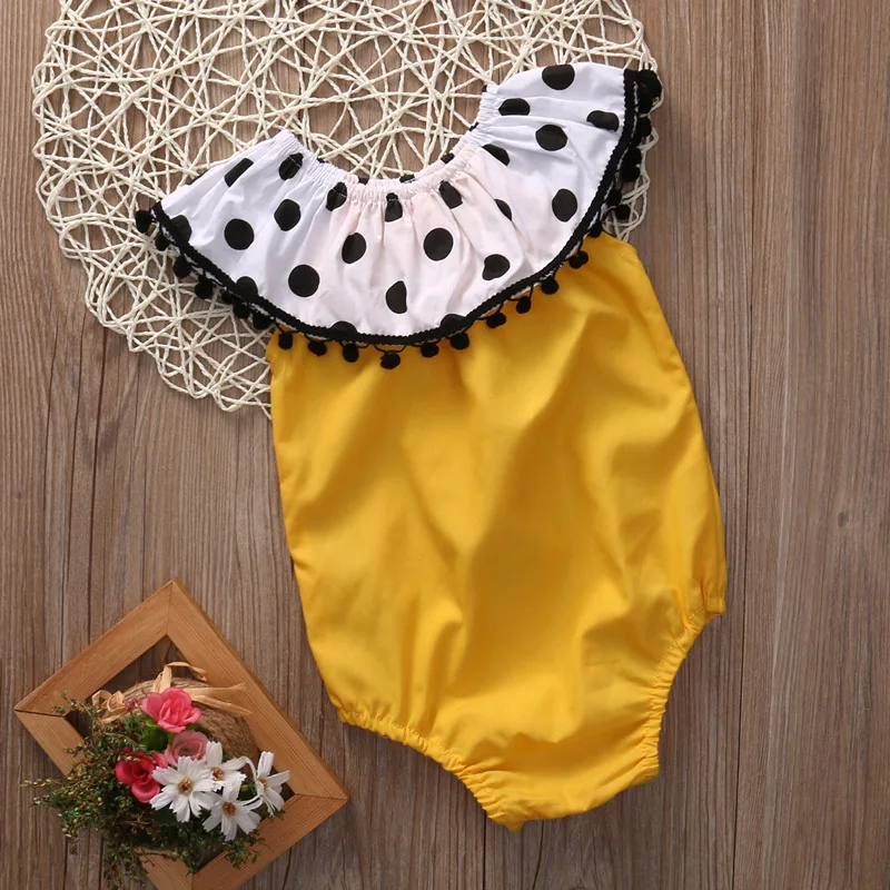 Детские комбинезоны 2019 Новый Летний стиль детская одежда для девочек с принтом в