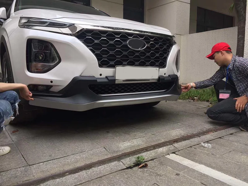 Защитные аксессуары для переднего и заднего бампера Hyundai SANTAFE 2019 2020 ударопрочная