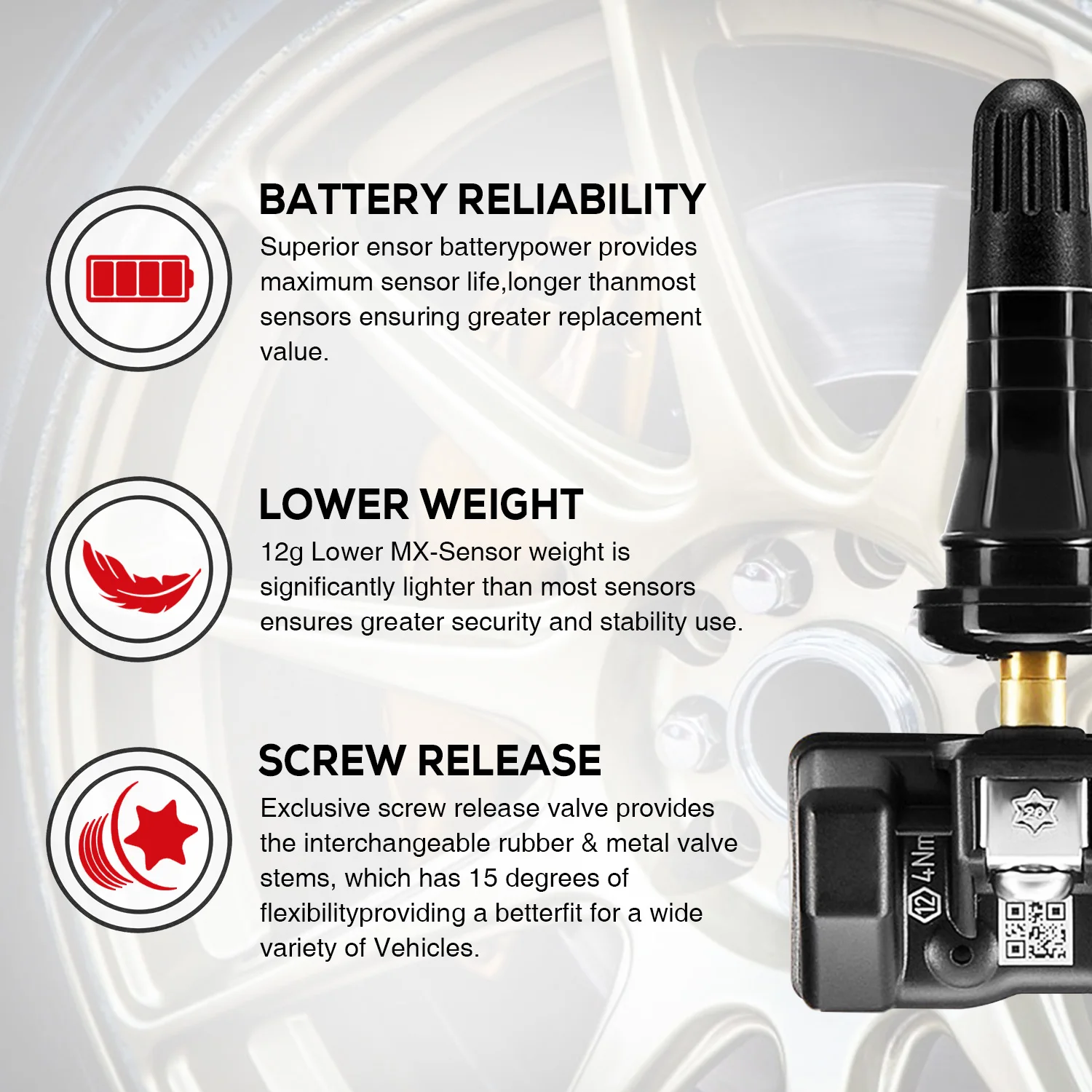 AUTEL MX Sensor 433 315 TPMS Mx-Sensor Scan Инструменты для ремонта шин автомобильный аксессуар