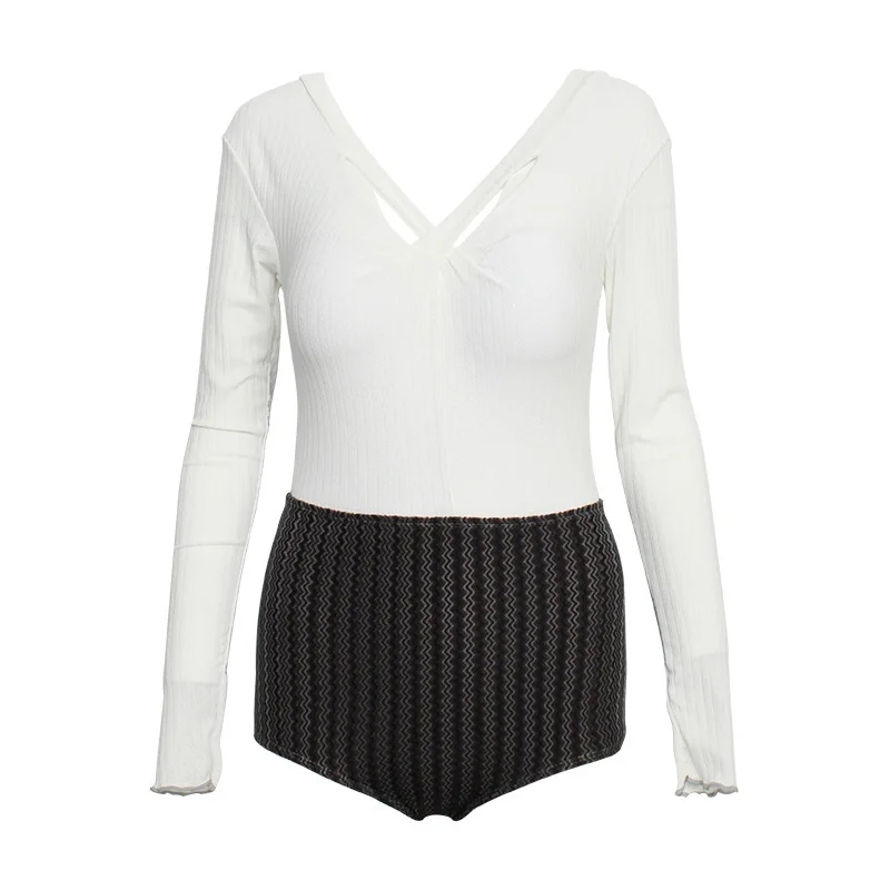 

Kitesurfing Bodysuit Women's Swimwear Bikini Women Swimsuit Long Sleeve Skirt Big Size Japanese Retro Fit Covering Surfing