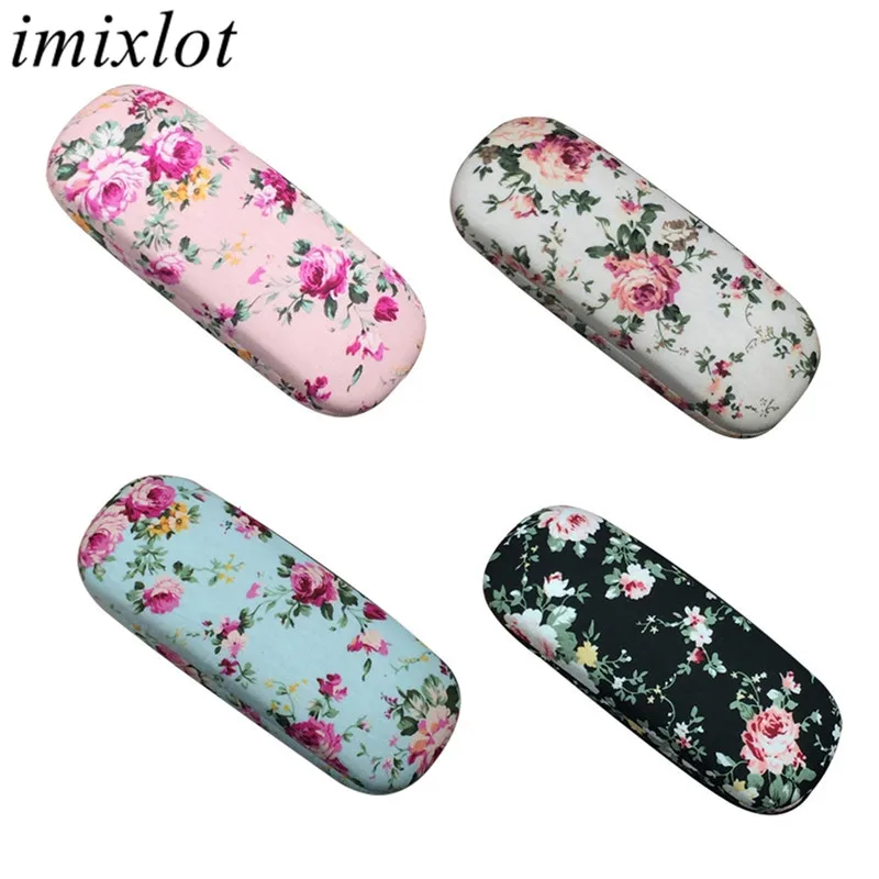 

Imixlot Fashion Vintage Floral Printing Glasses Box Unisex Portable Flower Pattern Spectacles Storage Case Eyewear Protector