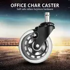 Ролики для мебели, универсальные беззвучные колеса для офисного кресла, резиновые Сменные мягкие безопасные, мебельная фурнитура