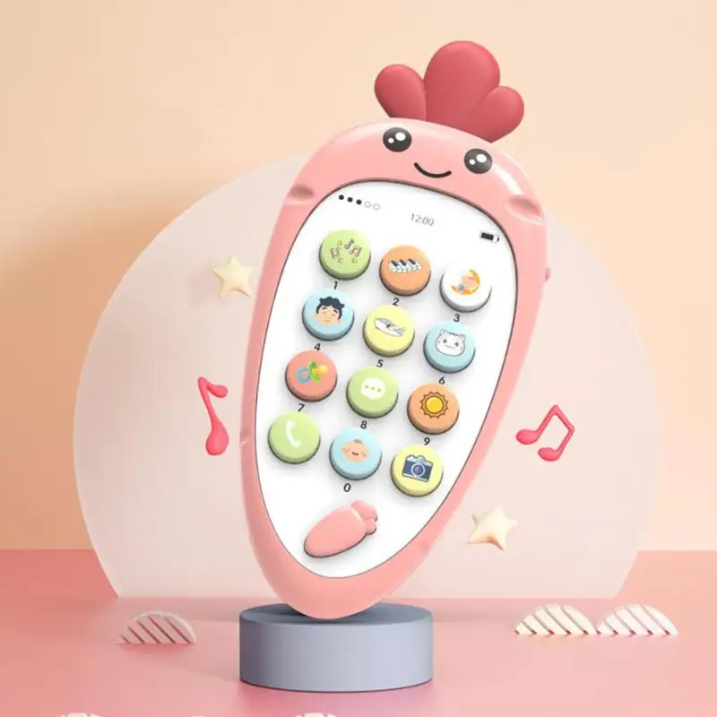 

Hot sale Cartoon Telephone Toys 2020 fashion English Learn Electronic Cellphone Baby Toys Puzzle Gifts