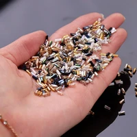 480pcs 2x4mm twist bugle beads czech glass seedbead helix tube bead charm for diy bracelet necklace garments sewing accessories