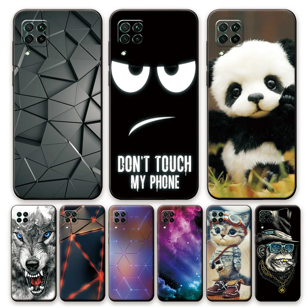 for huawei p40 lite case silicone soft tpu phone cases for huawei p40 lite p 40 lite cool black back cover for huawei p40 lite free global shipping