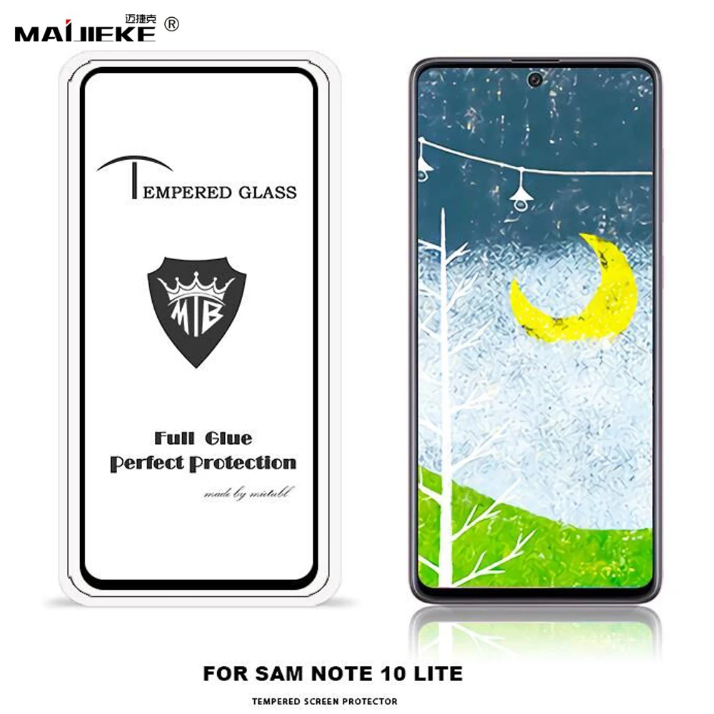 Фото 9H 2.5D Полный Клей закаленное защитное стекло для Samsung Galaxy Note 10 Lite полное покрытие 9H 2.5D Полный Клей закаленное защитное стекло для Samsung Galaxy Note 10 Lite полное покрытие