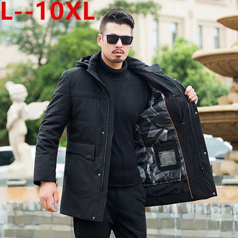 Большой размер 10XL 8XL 6XL 5XL 2020 Новый пуховик для мужчин брендовая одежда длинный
