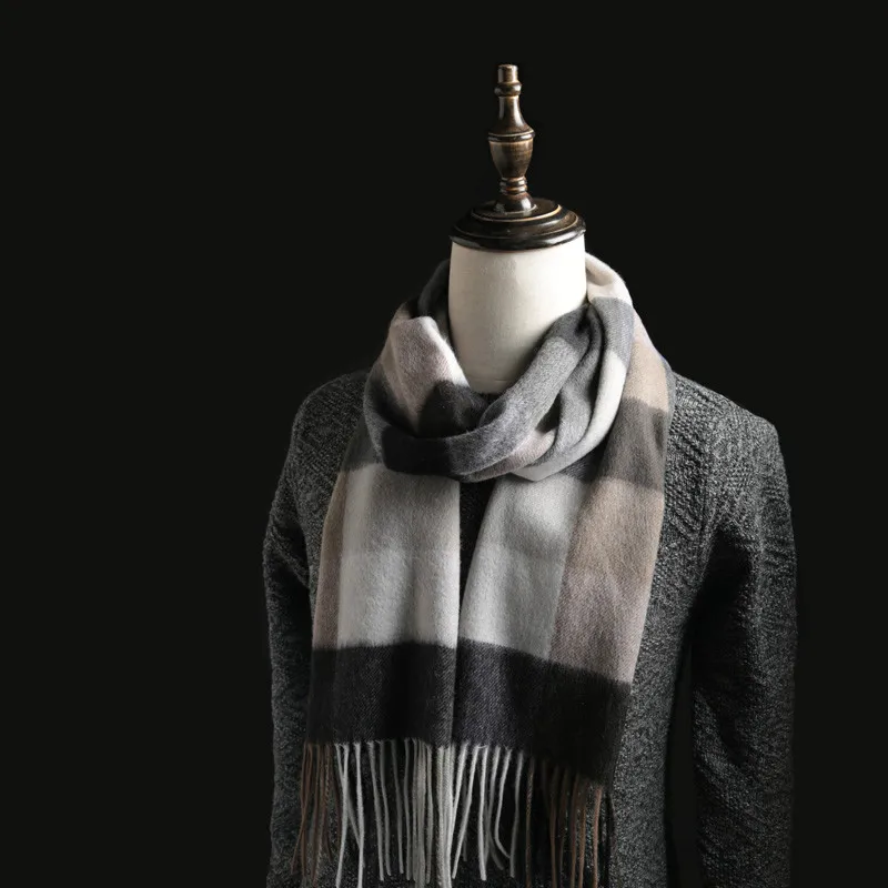 Winter Scarf Men Wool Warm Scarfs Men Fashion Design Scarves Men Winter Wools  High Quality Thick  Long Scarf
