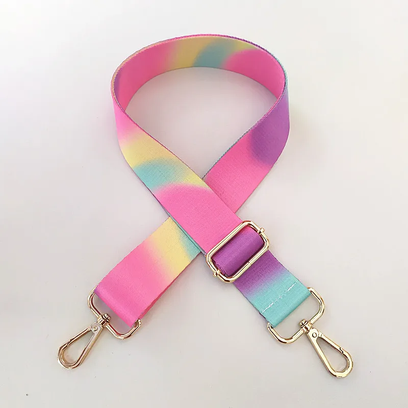 Ремешок для женской сумки радужной расцветки 130 см регулируемый ремешок на плечо