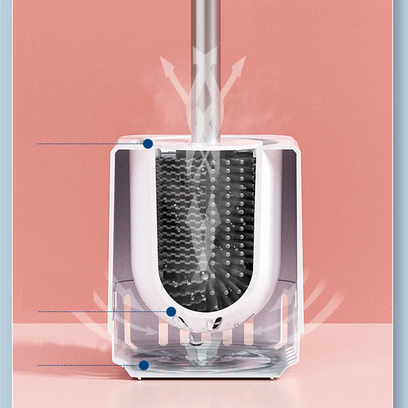 Ванная комната туалет ложки с длинной ручкой силиконовая щетка для унитаза