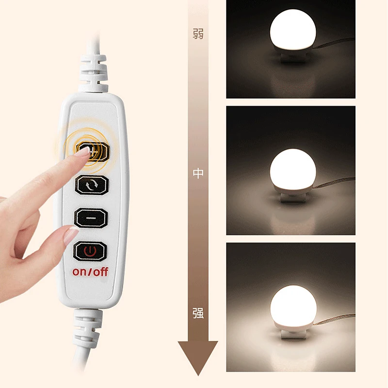 

Трехцветный туалетный столик с зеркальным освещением лампа освещения с интерфейсом usb градусов, для ухода за глазами, с заполняющим светом, ...