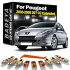 10 шт. Canubs Светодиодная лампа для освещения салона автомобиля Kit для 2003-2008 2009 Peugeot 307 CC кабриолета Карта Купол багажника номерной знак лампа