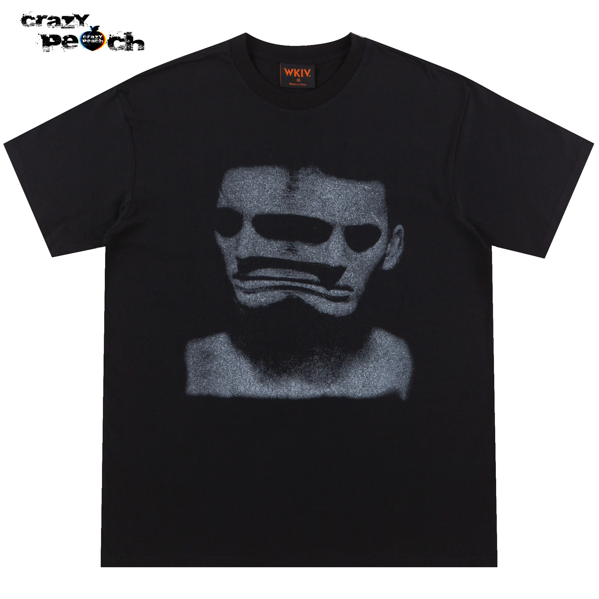 

Vintage Street Wear Two Face Prints T Shirts Men Clothing Harajuku Retro T Shirt Drop Shoulder Graphic Tshirts Gothic Oversized
