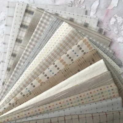 CC735-11pcs 23x33cm polychromatic the cheapest Japanese first dye washed fabric stitching dol DIY fabric plaid cotton doll cloth D30 - Цвет: CC735-11pcs