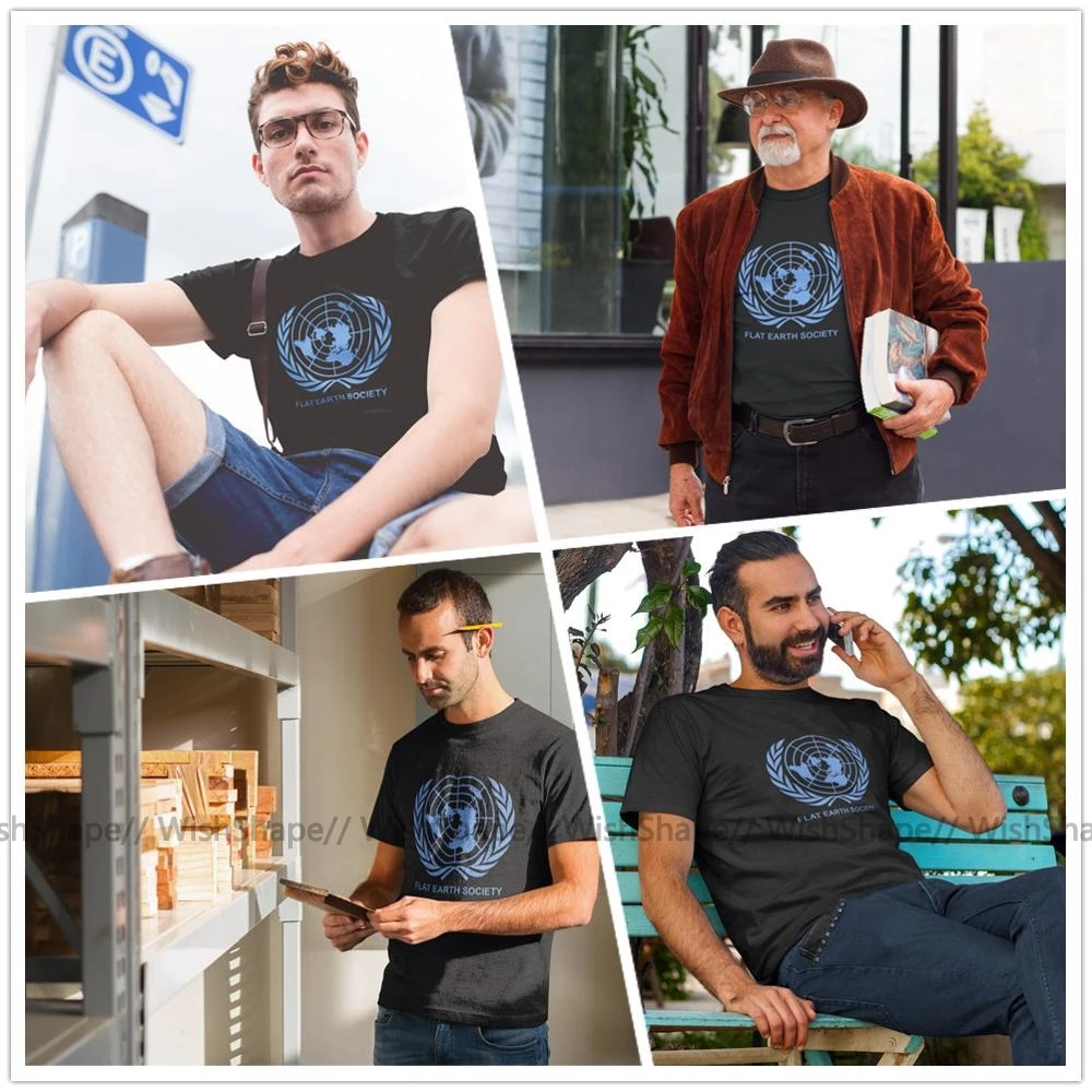 Футболка на плоской подошве с рисунком земли футболка Society мужские хлопковые