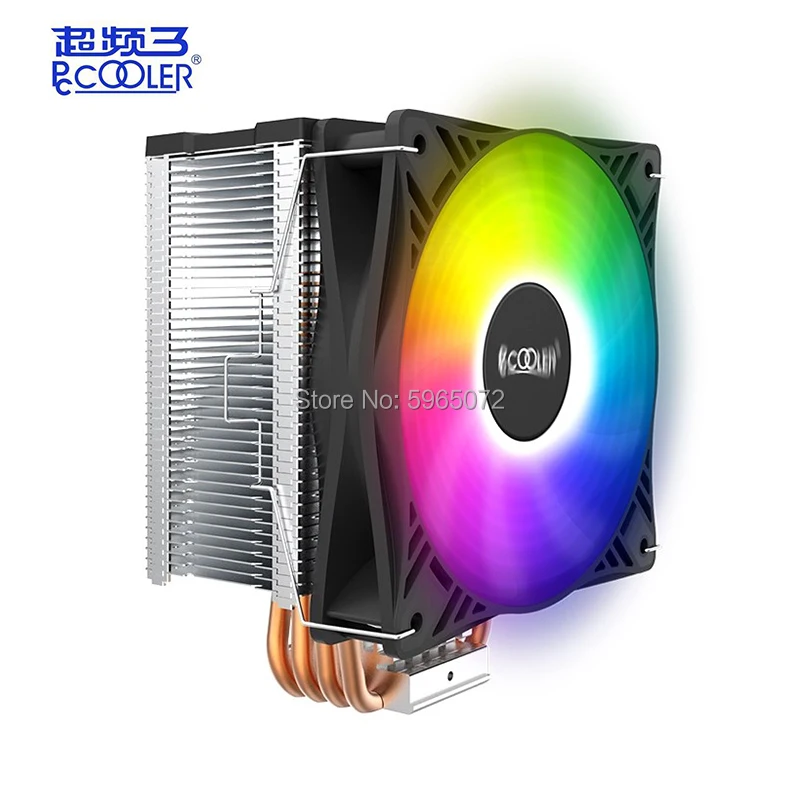 Кулер Pccooler 120 мм кулер ЦП RGB компоненты кулера компьютерного процессора ШИМ