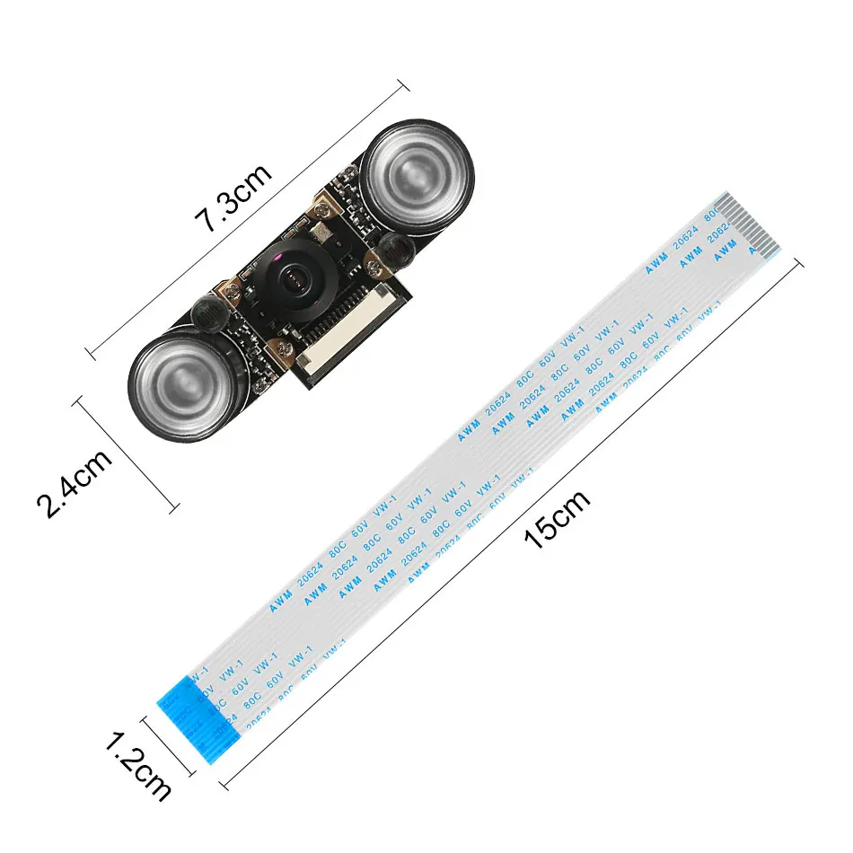 Raspberry Pi 4 светодиодный прибор ночного видения рыбий глаз камера 5MP 120 градусов без