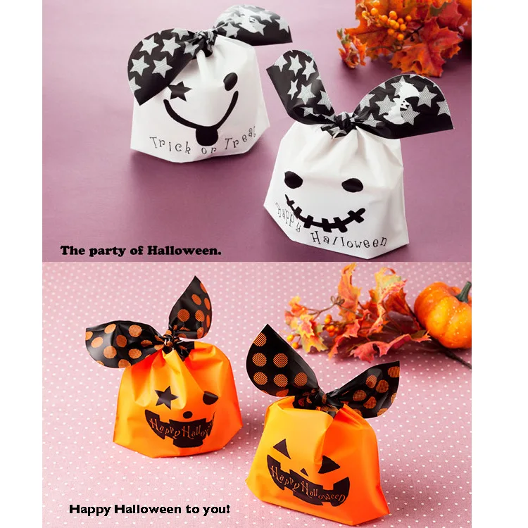 

Halloween Party Pumpkin Ghost Tie Pockets Candy Bag Gift Children Trick Or Treat Party Happy Halloween Party Decor For Home 2021