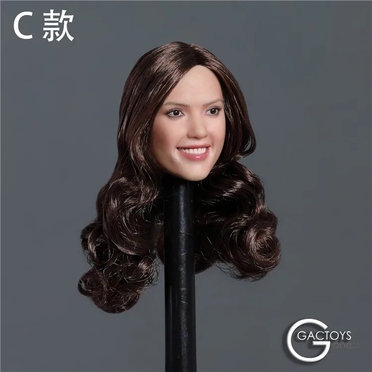 

GACTOYS GC035 1:6 Women's Head Carving Smiley Beauty Smiling Girl's Head Carving Series 12-inch Doll Head Carving