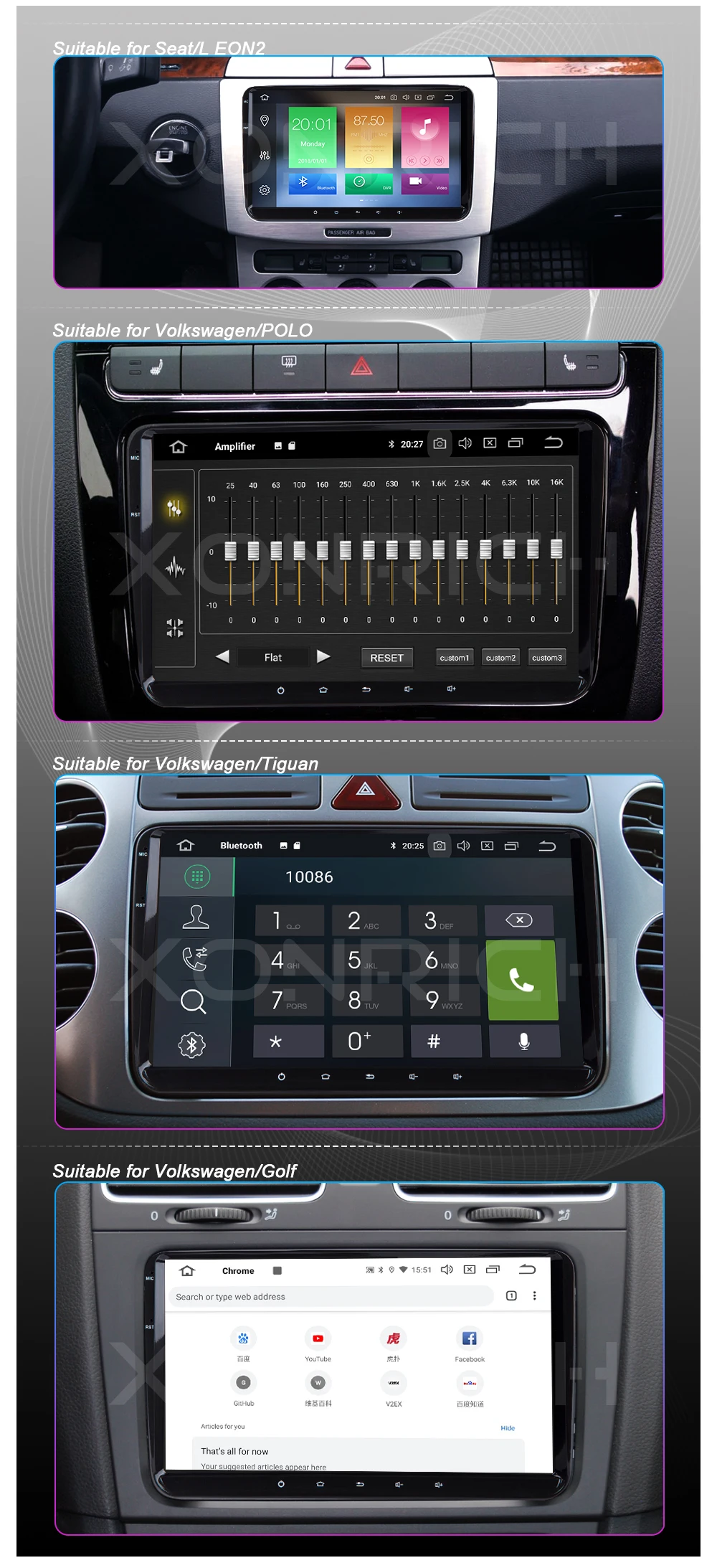 2 Din Android 9 Автомобильный мультимедийный gps навигатор для Amarok волксаген VW Passat B6 golf 56 Skoda Octavia 2 Superb 2 Seat Leon радио