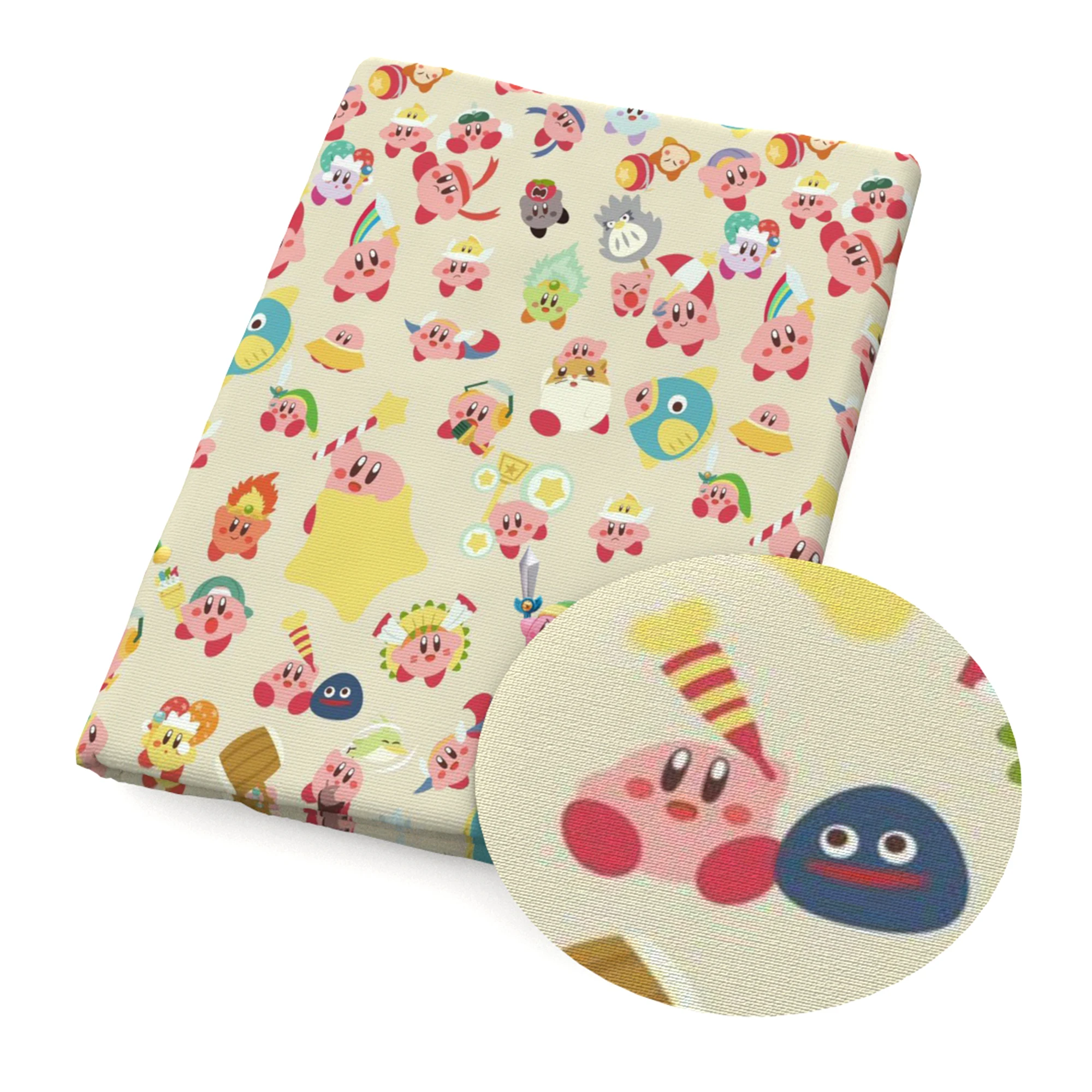 Ткань из полиэстера и хлопка с принтом льва лисы медведя леса для шитья рукоделия