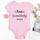Первый детский комбидресс Grandbaby 2022, детский комбидресс, Модный хлопковый подарок для новорожденных и дедушек