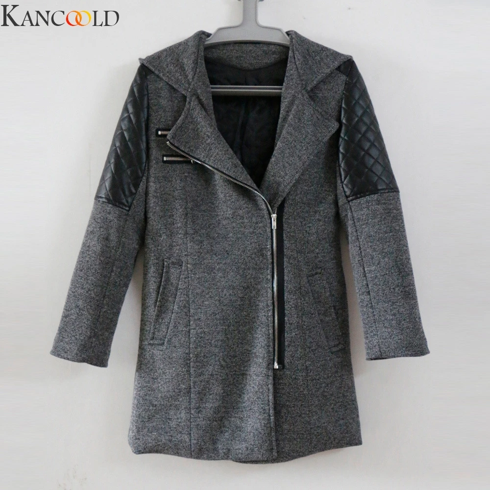 Женская куртка с капюшоном KANCOOLD теплая облегающая Толстая парка на молнии