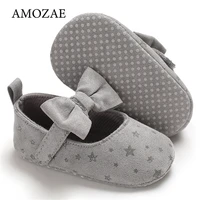 infant toddler girls crib shoes for newborn baby girls bowknot soft sole dot print star casual shoes for 0 18m
