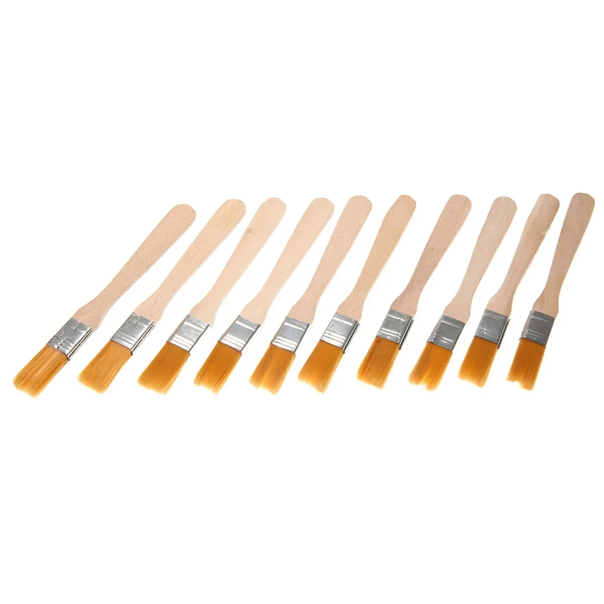 100pcs Nylon Paint Brush Different Size Wooden Handle Oil Painting Drawing Brushes for Acrylic Oil Painting School Art Supplies
