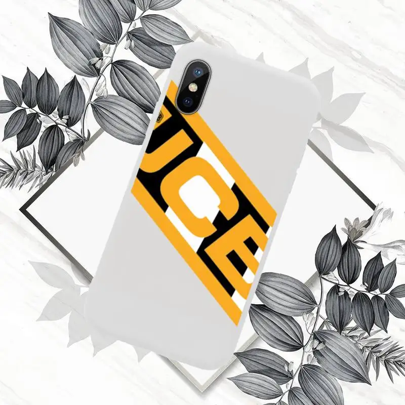 

Jcb excavator Phone Case White Candy Color for iPhone 11 12 mini pro XS MAX 8 7 6 6S Plus X SE 2020 XR
