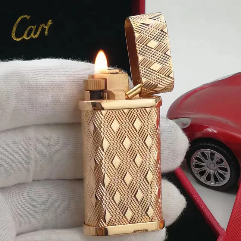 

100% new vintage dupont gas lighter gas cigarette lighter polished jet gasoline flint lighter metal gas lighter