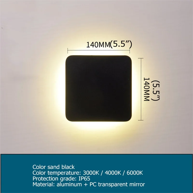 

86LIGHT Modern Patio Wall Light Fixture Waterproof LED Sconce Simple Creative Decorative For Home Bedroom Porch Balcony