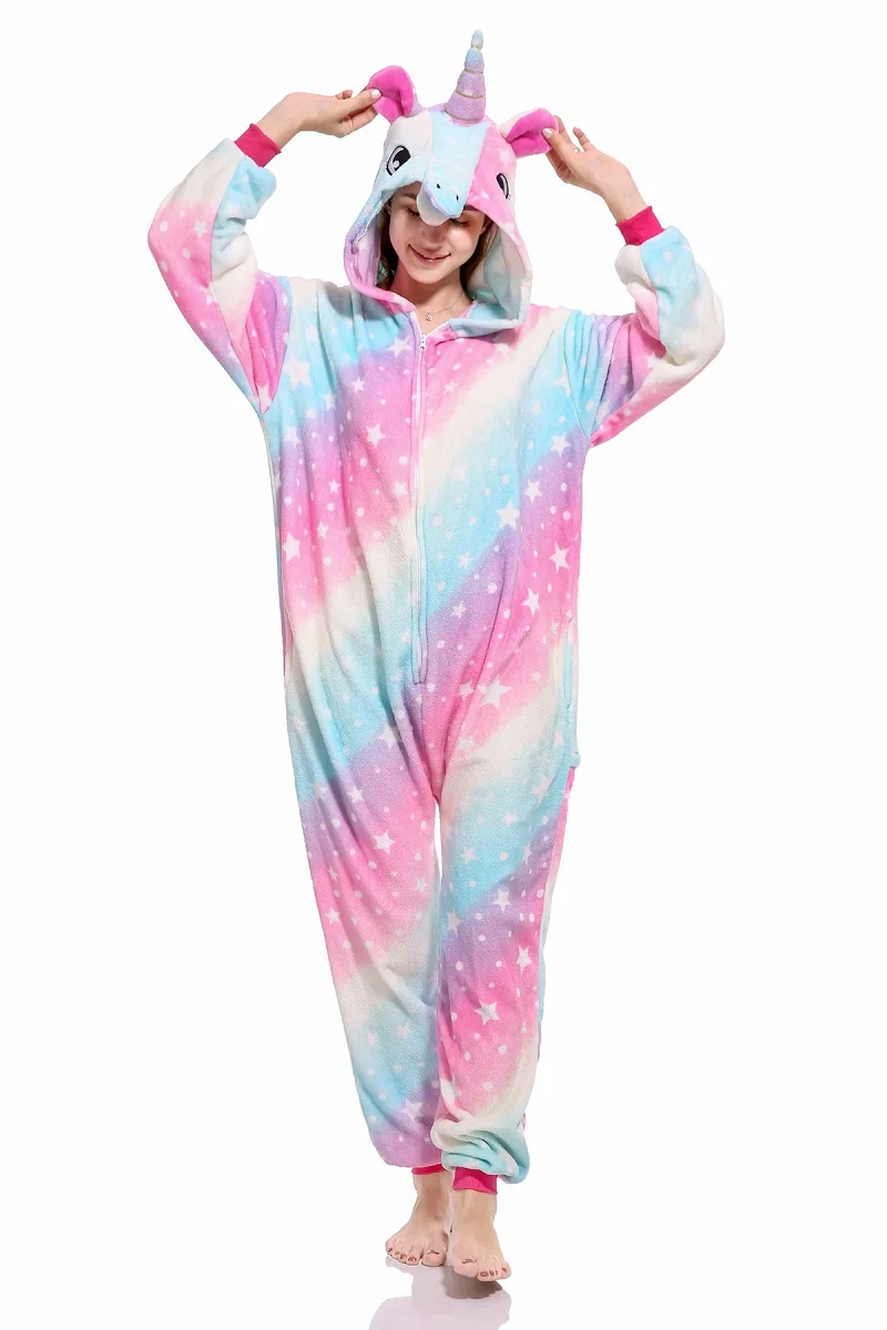 Кингуруми Акула Пикачу Onesie взрослых женщин животных пижамы набор фланелевые теплые мягкие пижамы зимний комбинезон пижамы Косплей