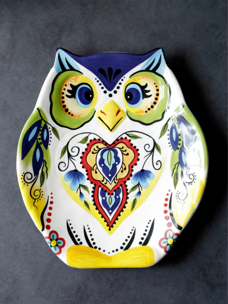 

Creative Cartoon Plate Breakfast Snack Plate Personalized Decoration of Household Tableware