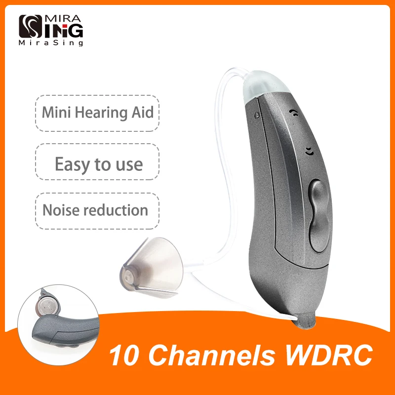 

Hearing Aids Sound Amplifier Hearing Aid for the Deafness BTE 10 Channel AAB52P Adjustable Amplifier Audifonos Speaker Amplified