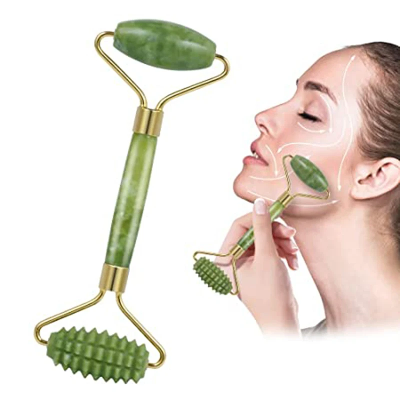

Jade Roller Kit, Facial Roller Massager Eye Natural Anti-Aging, Guasha Massage Tool ,Skin Tightening