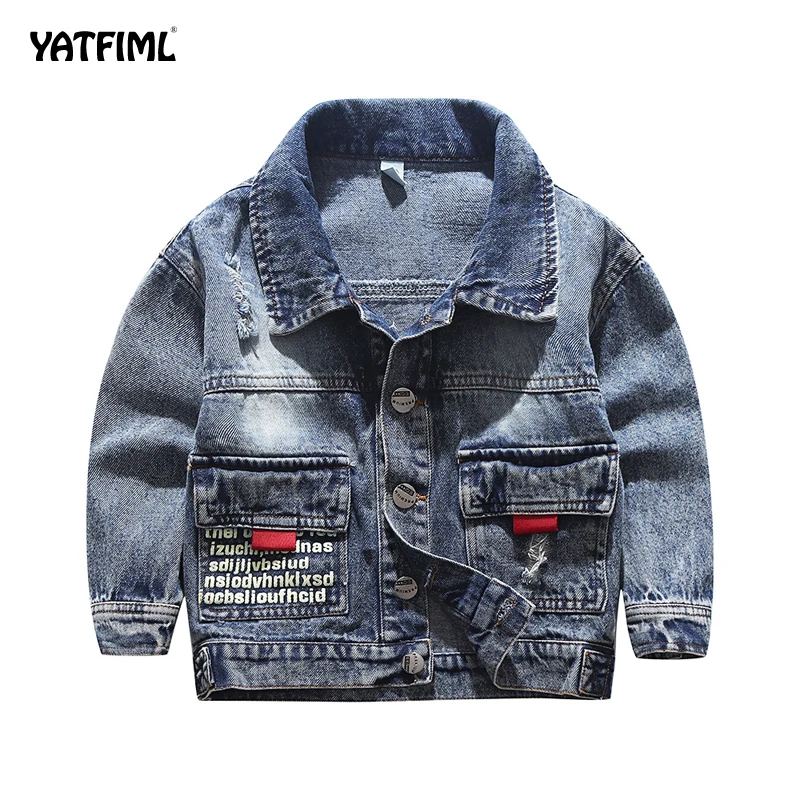 

YATFIML Spring Autumn Toddler Kids Boys Denim Jean Denim Hooded Coat Tops Outwear Hooded Denim Jackets Jean Fall Jacket 2-7Y