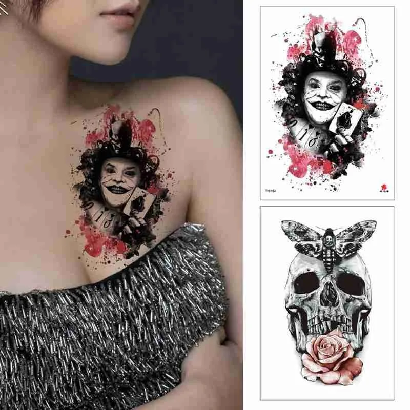 

New Hot Temporary Tattoo Sticker Men Women Black Animal Transfer Fake Waterproof Tattoo Tattoo Multi Water Styles Z7G2