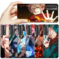 tempered glass case for huawei p30 lite cases on huawei p20 p40 pro plus p smart 2021 2019 2020 anime jujutsu kaisen cover funda