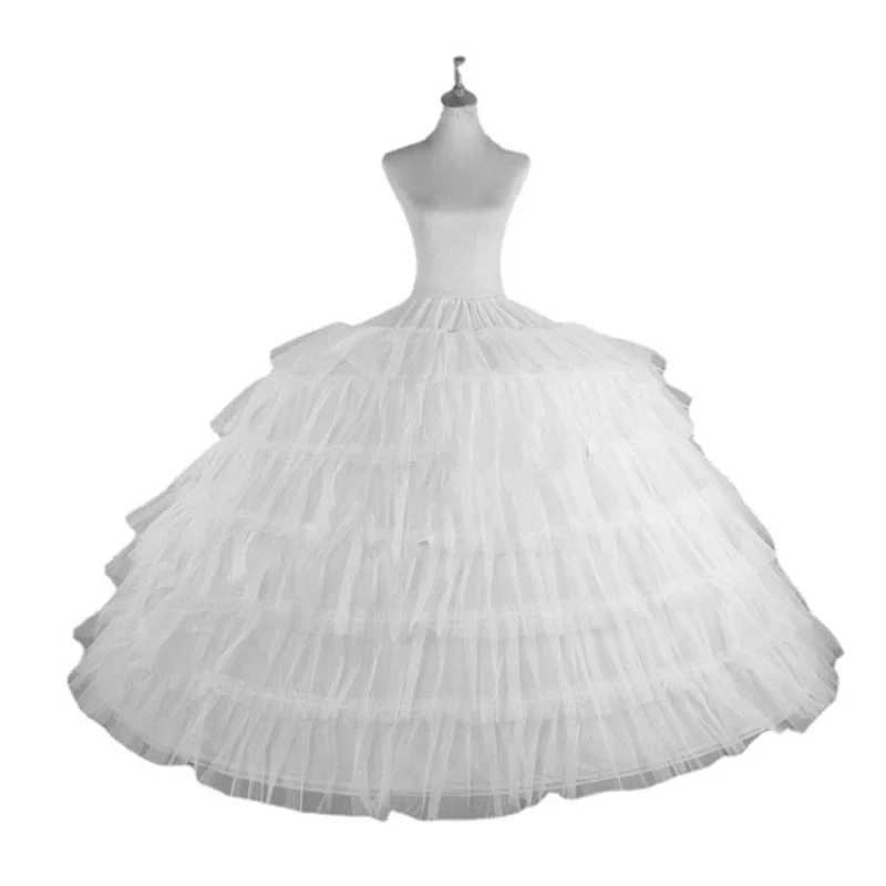 

New Bridal Petticoat Super Fluffy Large 6 Steel 6 Yarn Ring Adjustable Six Bone Skirt Wedding Accessories
