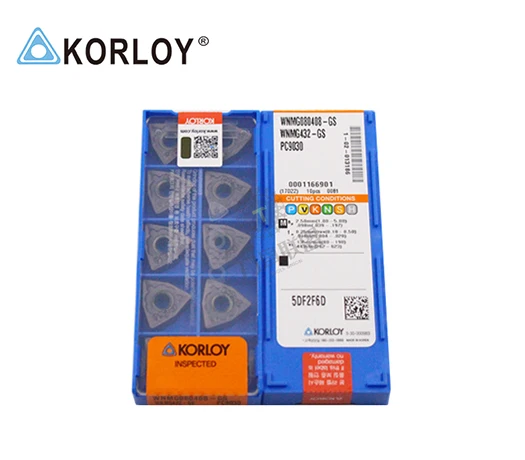 Карбидная вставка KORLOY 10 шт./лот WNMG080408-GS шт. 100% | Инструменты
