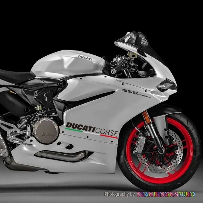 Аппликация Ducati для мотоцикла 848 959 1199 наклейка с итальянским флагом боковая