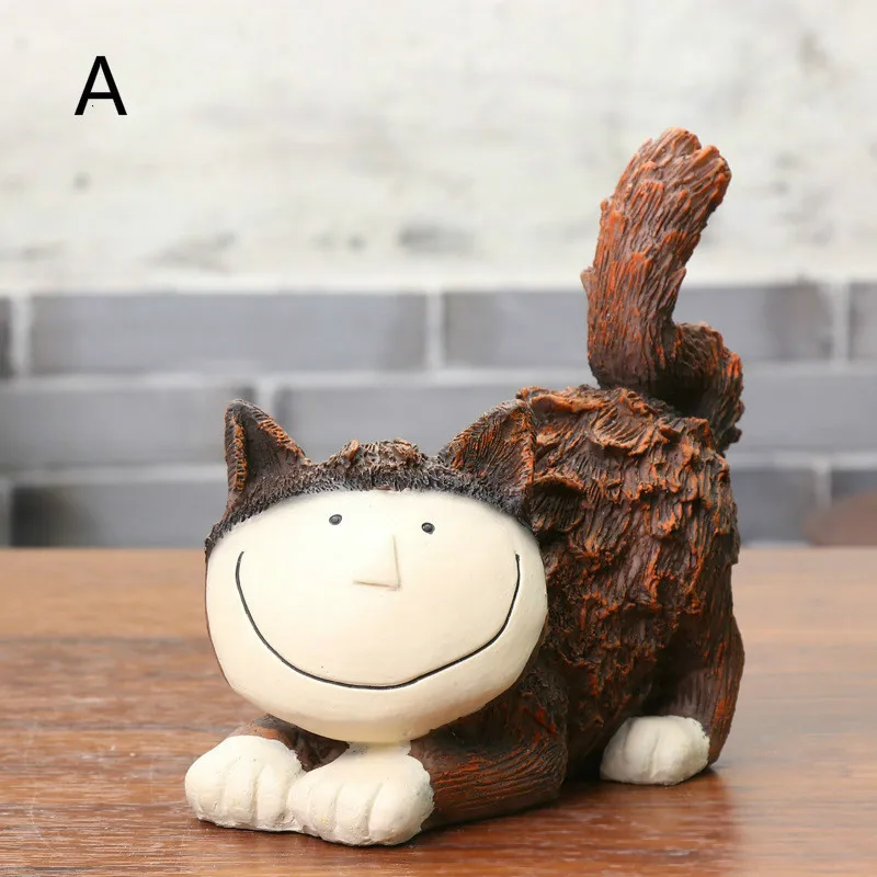 Копилка фигурки животных из смолы статуя кота подарки для детей аксессуары