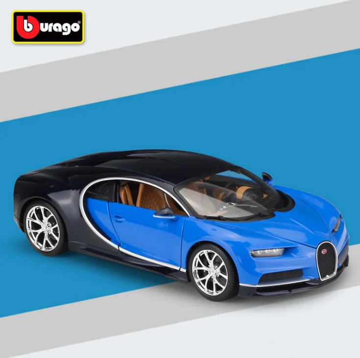 Bburago 1:18 2017 Bugatti Chiron спортивный автомобиль черная литая модель автомобиля