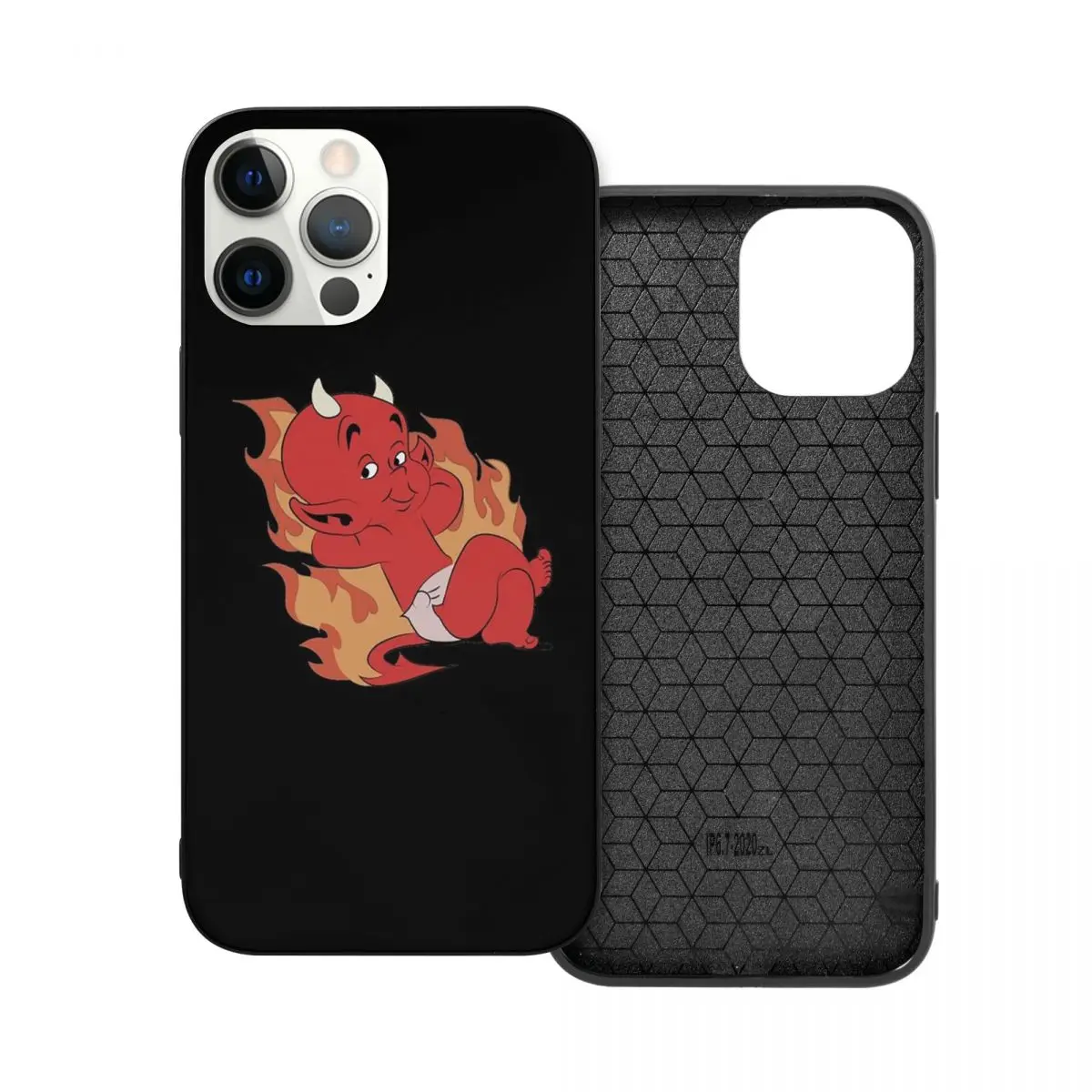 

Hot Stuff The Little Devil PC Glass TPU Phone Case for iPhone 12 11 Xs Xr X Pro Max Mini 7 8 Se2 Plus 6 6S