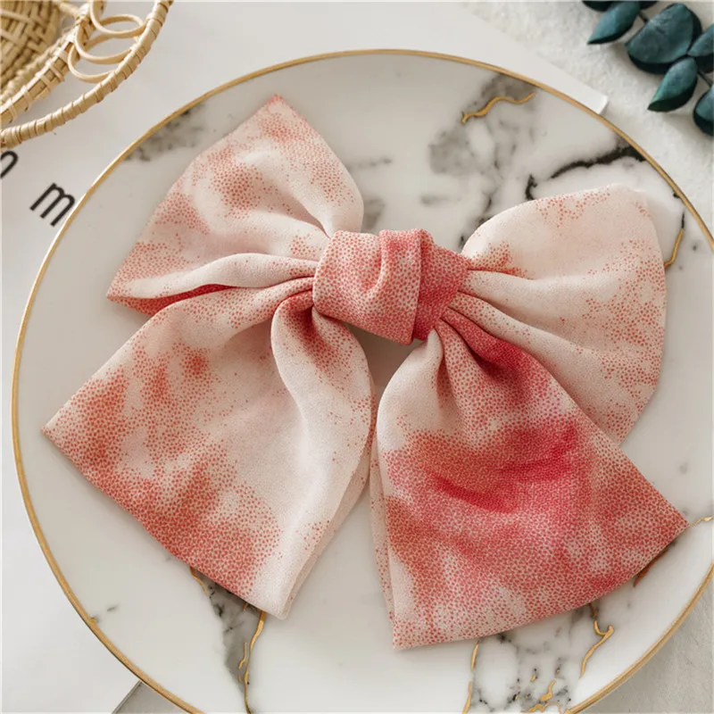 Весна-лето 2020 новинка заколка для волос с галстуком-краской и бантом Весенняя