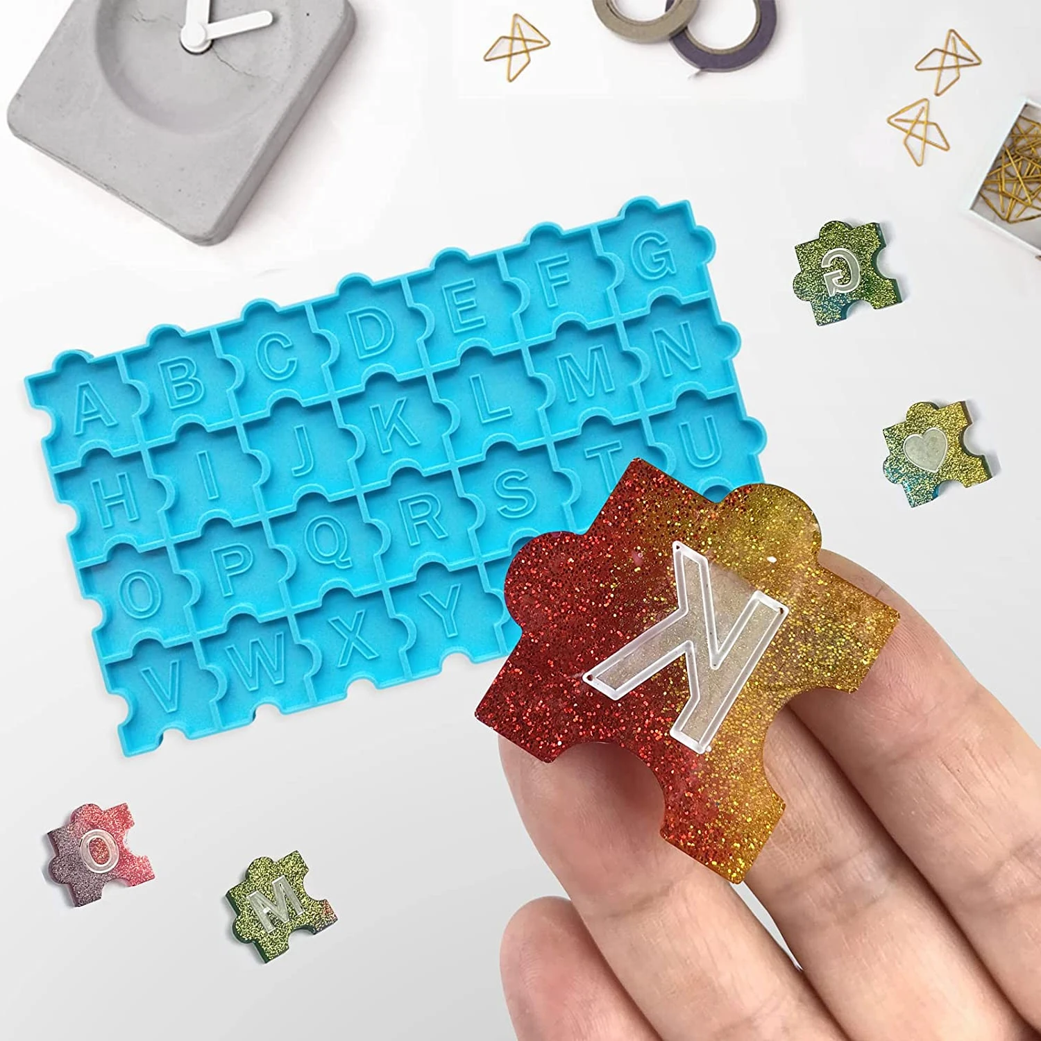 

Alphabet Letter Number Decoration Craft Silicone Mold For Earring Pendant Creative Keychain Mold Crystal Epoxy Resin Mold
