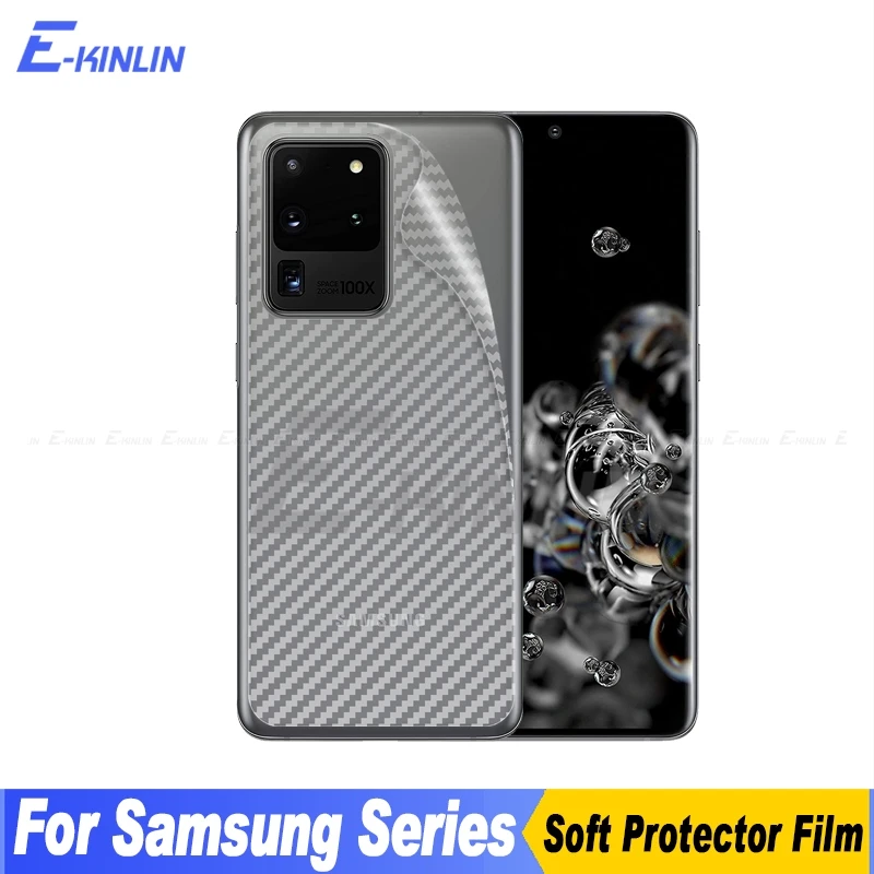 Углеродное волокно задняя крышка экрана протектор для Samsung Galaxy S21 S20 FE Ultra S10 5G Plus Note
